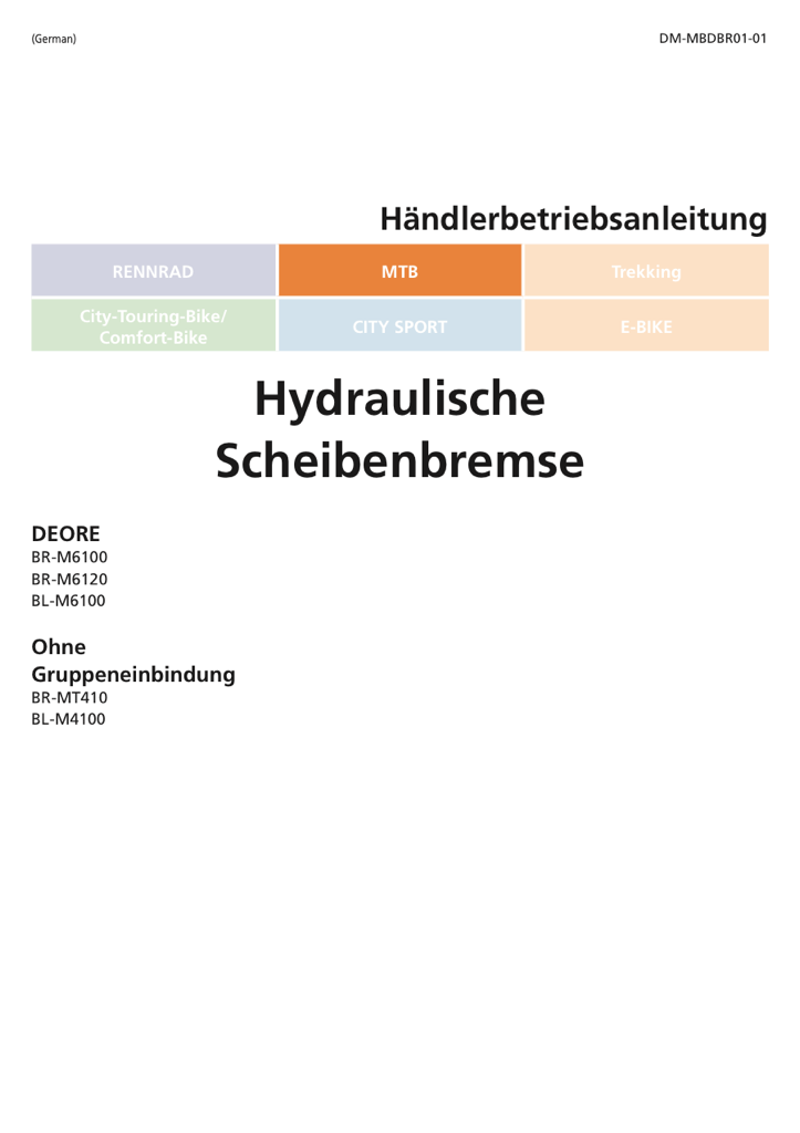 Hydraulische Scheibenbremsen DM-MBDBR01-01-GER