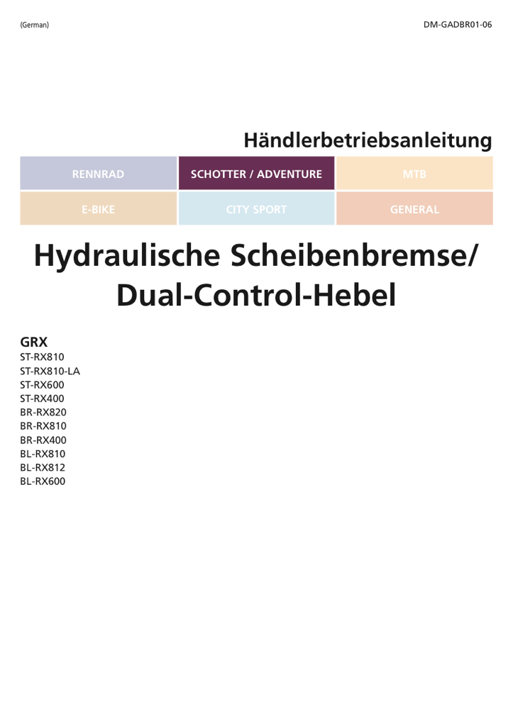 Hydraulische Scheibenbremse - Dual-Control-Hebel DM-GADBR01-06-GER