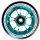Blunt Stunt-Scooter Rolle Spoked Alloy Core 100mm Teal/PU Schwarz