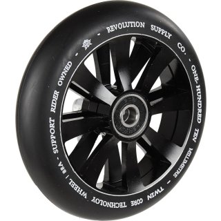 Revolution Supply 110mm Stunt-Scooter Hollow Twin-Core Rolle Schwarz