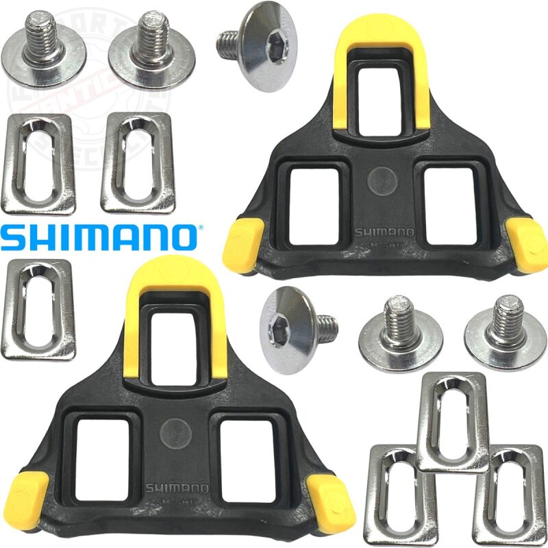 Shimano SPD SL Schuhplatten Cleat Set SM-SH-11 not fixed (3°) gelb