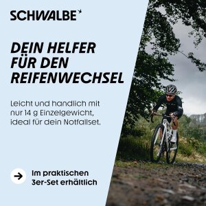 Schwalbe Fahrrad Reifenheber V2 Montage Hebel 3er Set Werkzeug hell blau