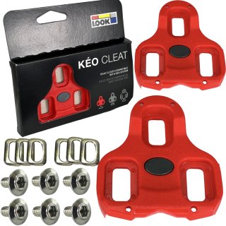 Look Kéo Fahrrad Pedal Schuhe Cleat Pedalplatten (Paar) rot
