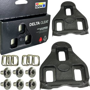 Look Delta Fahrrad Pedal Schuhe Cleats Pedalplatten (Paar) schwarz