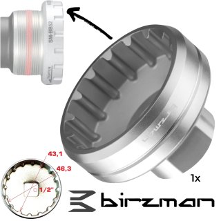 Birzman BB Innenlagerschlüssel für Hollowtech II silber