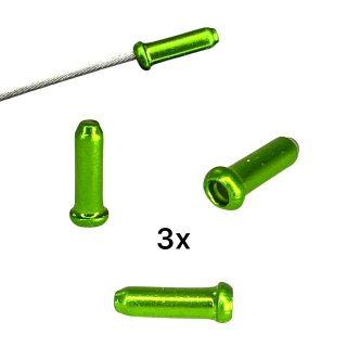 MSC Schaltungszug Endkappen Quetschnippel 2mm 3er Set grün