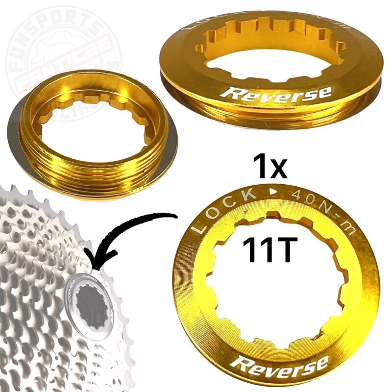 Reverse Kassettenverschlussring gold