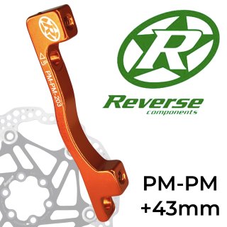 Reverse Bremsscheiben Adapter PM-PM &Oslash; 203mm +43mm Orange