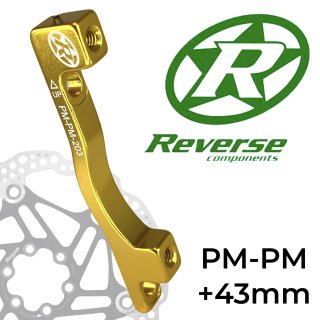 Reverse Bremsscheiben Adapter PM-PM Ø 203mm +43mm Gold