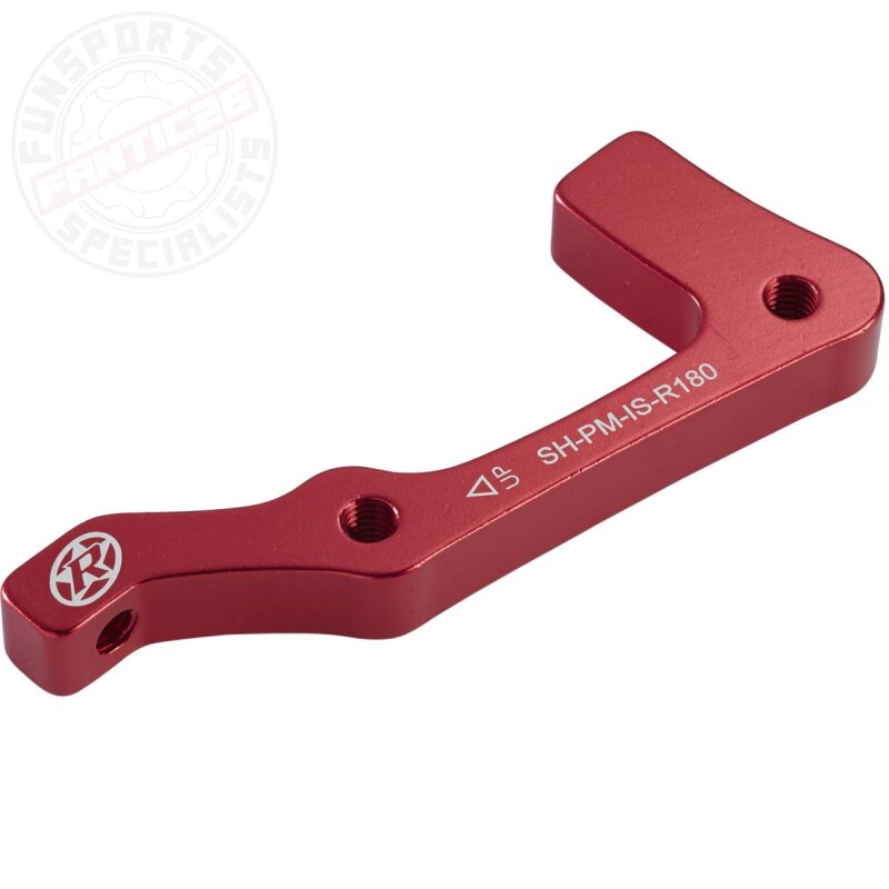 Reverse Bremsscheiben Adapter Shimano IS-PM Ø 180mm Rot