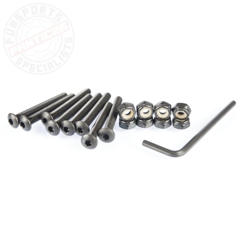 Dstreet Montagesatz 1-1/2'' Linsenkopf-Schrauben und Muttern für Longboard (8er Pack)