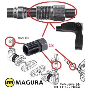 1 x Magura M8x0,75 Überwurfschraube für Magura/Avid/Shimano stahl schwarz