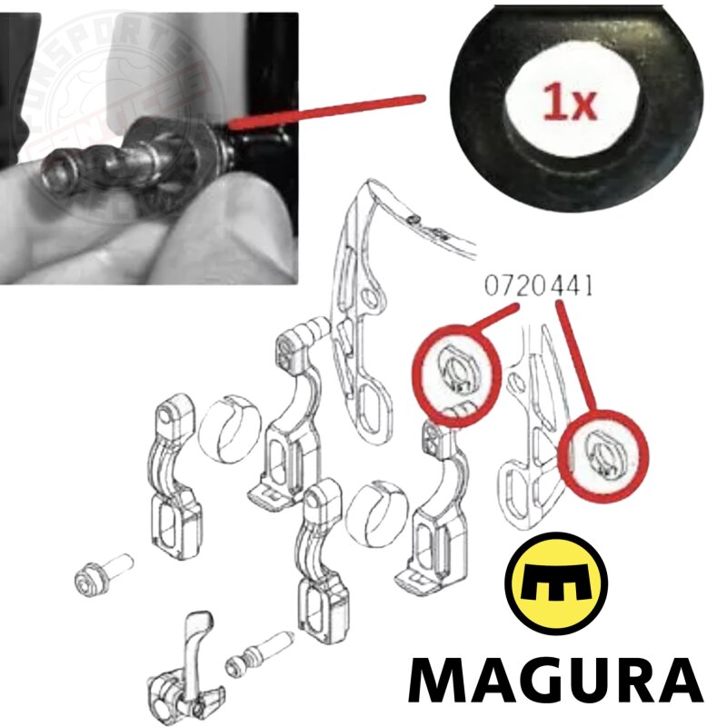 1x Magura Halb-U-scheibe Hs11 Hs33 Evo Felgenbremse (Art Nr 0720441)