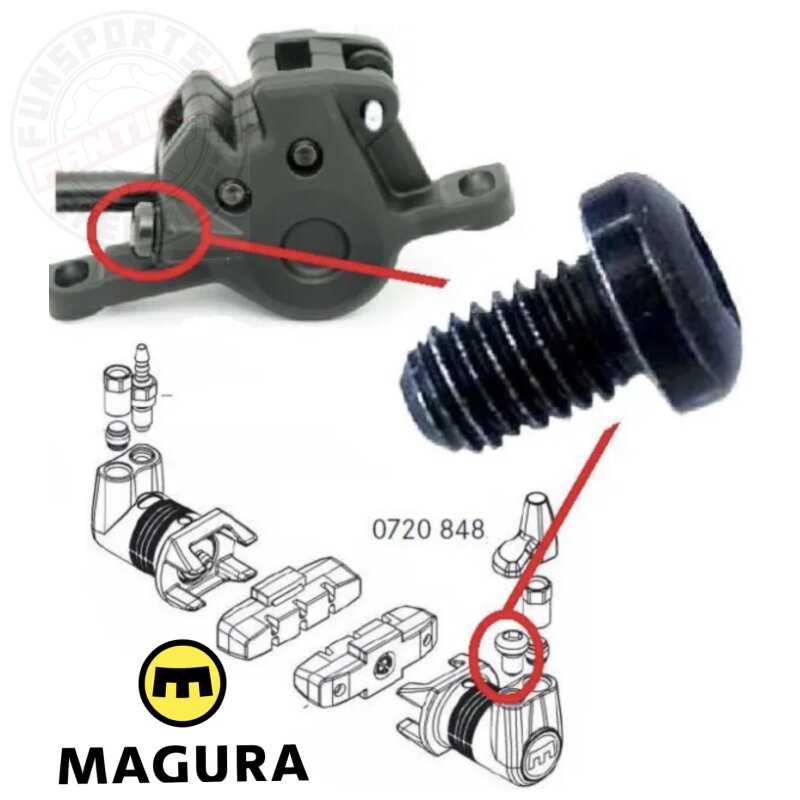 1x Magura Befüll-Verschluss-Schraube HS11/HS33/HS33R, Gustav M, M6,T25