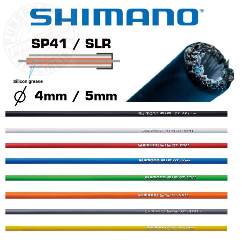 Shimano Fahrrad Schaltausenhülle SP41 / Felgen Bremse Außenhülle SLR / Züge Meterware