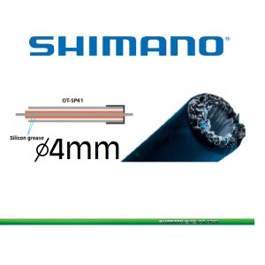 Shimano 1m Schaltau&szlig;enh&uuml;lle SP41 4mm gr&uuml;n