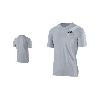 100% Slant Tech Tee T-Shirt Silver XL