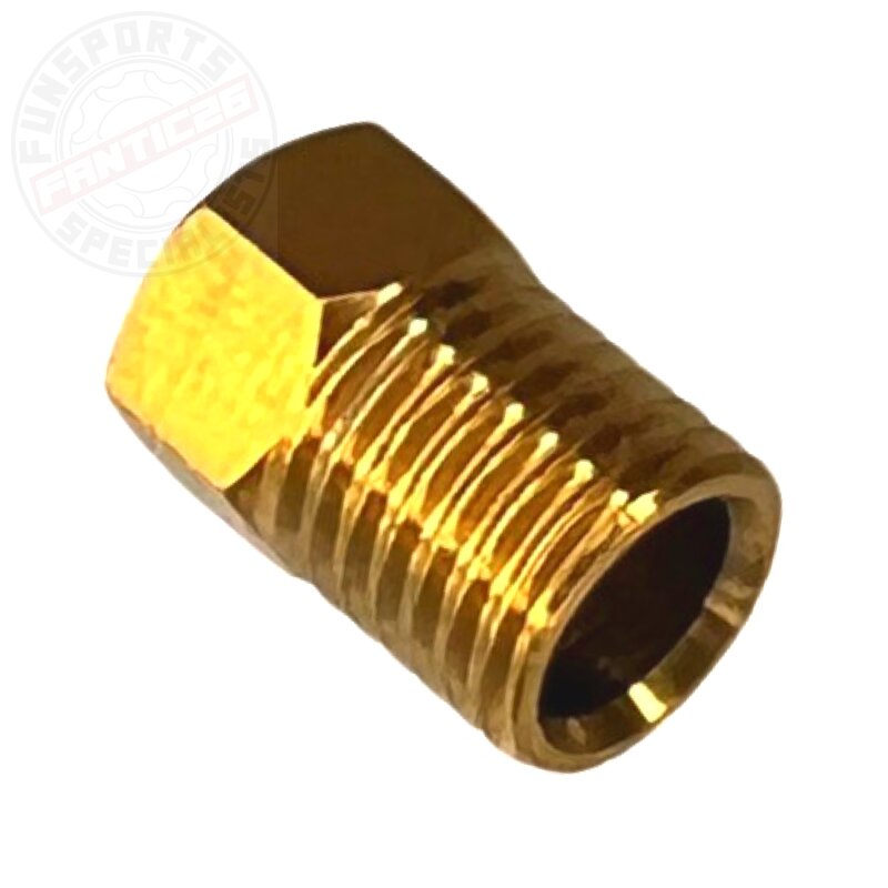 F26 Titan M8x1 Überwurfschraube für Formula R1 One puro Titan gold