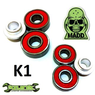 MGP MADD Gear Krunk K1 Kugellager Set 4x608 2rs (8x22x7)+ 2x Spacer