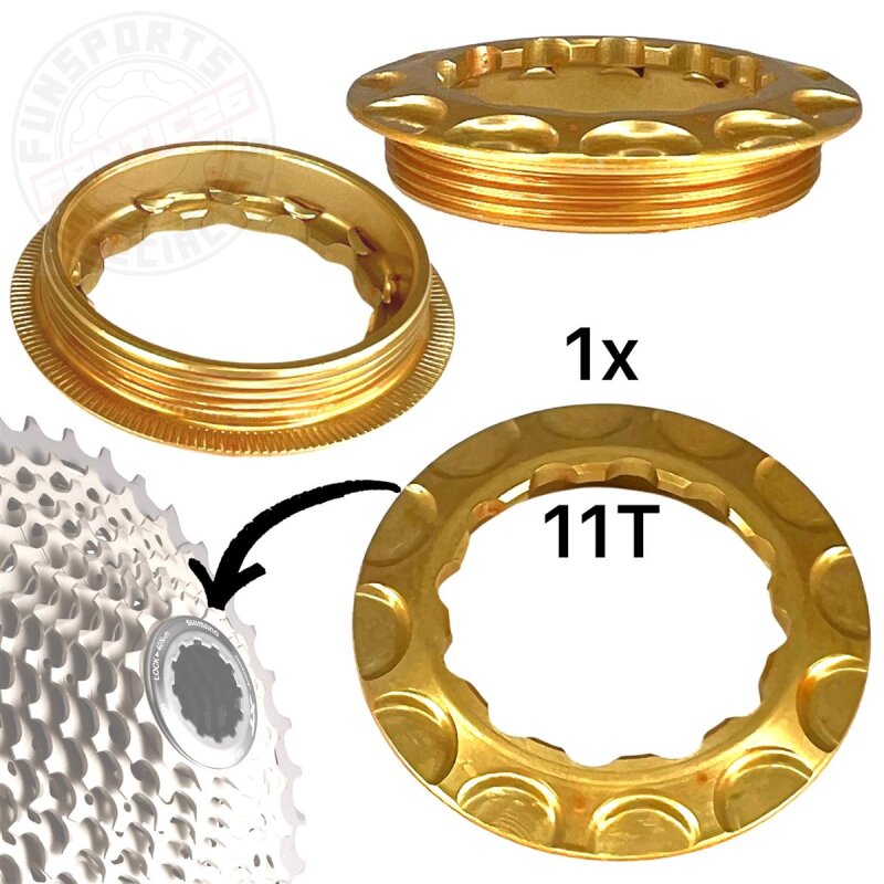 F26 SL Kassettenabschlussring Cassette Lock 11T Gold
