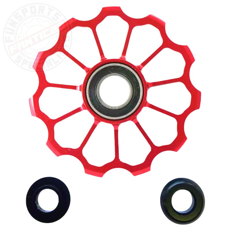 F26 Skeleton SL Schaltwerksrolle Jockey Wheel 11T Rot
