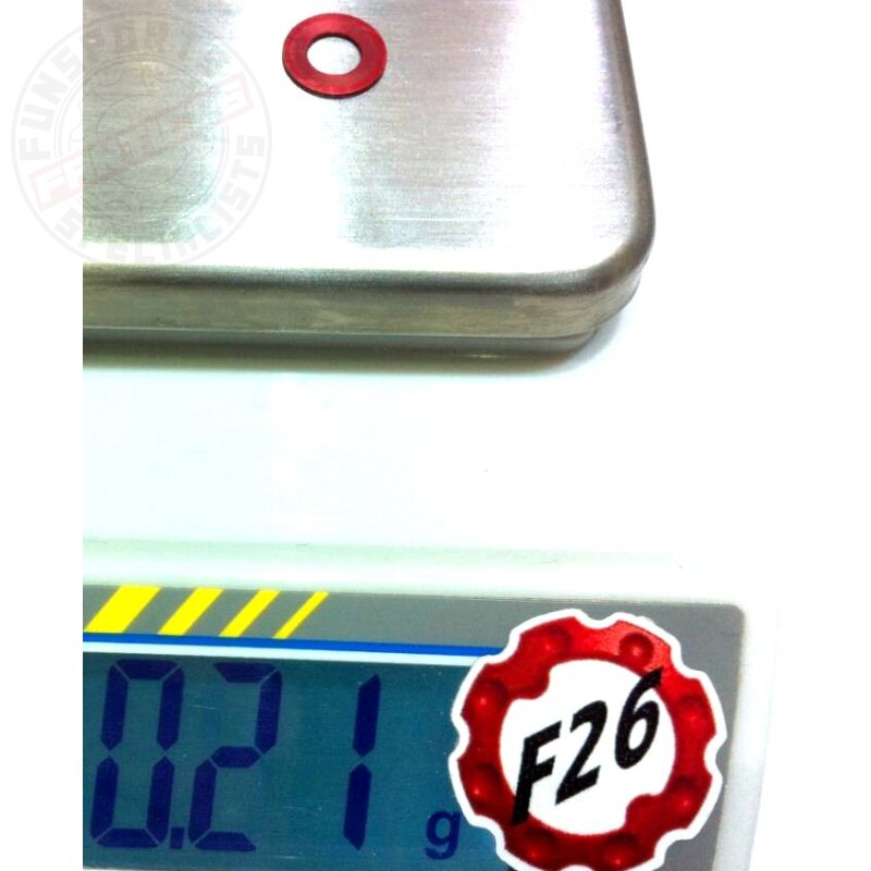 M6 Alu 7075 U-Scheibe für Dämpferachse Rot