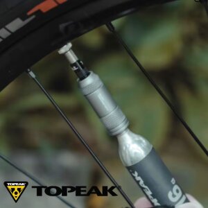 Topeak Micro AirBooster II Fahrrad Reifen Kartuschen Pumpe Druckluft CO2 16g