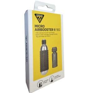 Topeak Micro AirBooster II Fahrrad Reifen Kartuschen Pumpe Druckluft CO2 16g