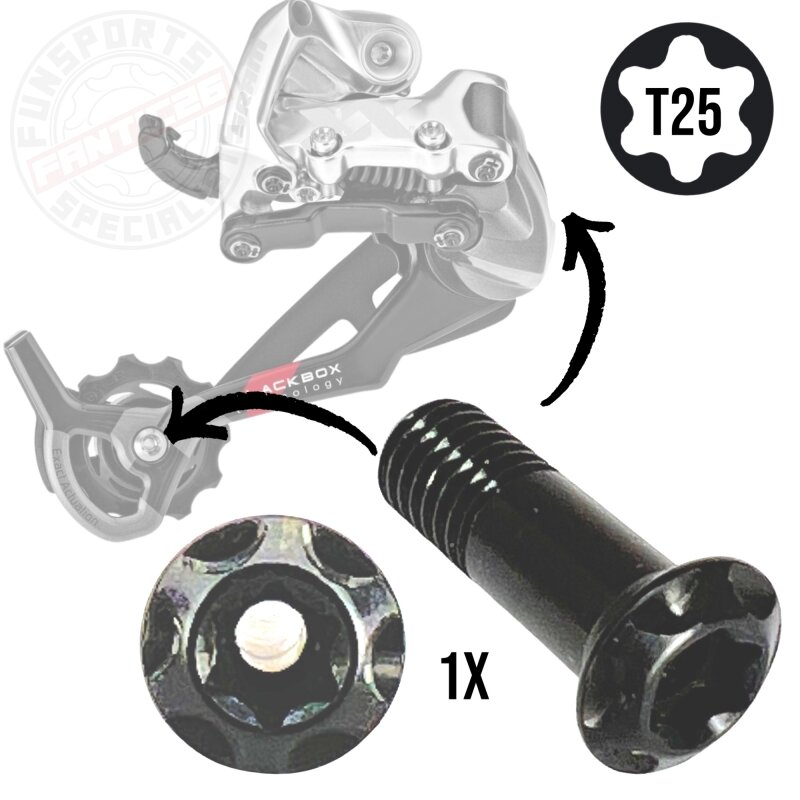 F26 Alu M5x16 Torx T25 Schaltrollenschraube Sram XX Schwarz