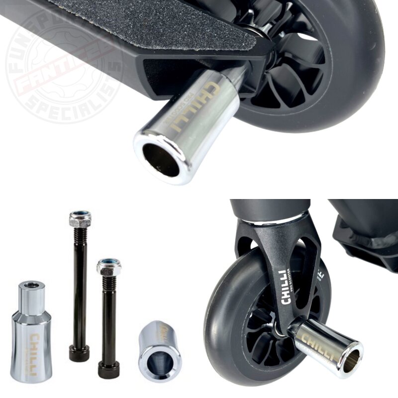 Chilli Pro Scooter Stunt-Scooter Pegs Barrel Silber chrome