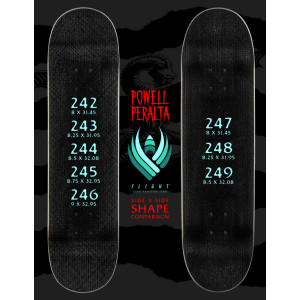Powell-Peralta Skateboard Deck Flight Shape 243 8,25 schwarz
