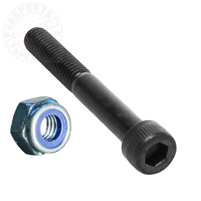 Fantic26 M8 Stunt-Scooter Achse 12.9 Industrie Innensechskant + M8 selbstsichernde Mutter 55mm