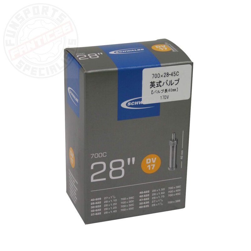 Schwalbe Fahrrad-Schlauch DV17 28x1 1/8-1,75'' 28/47-622/635 DV40mm