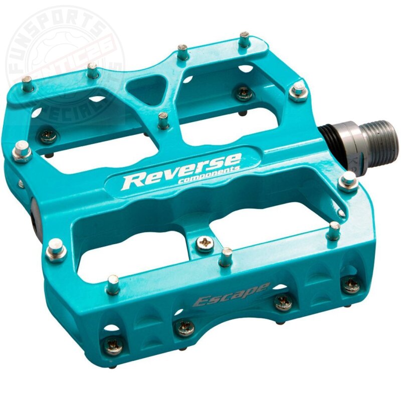 Reverse Escape Flat Fahrrad Pedal Neon Blau