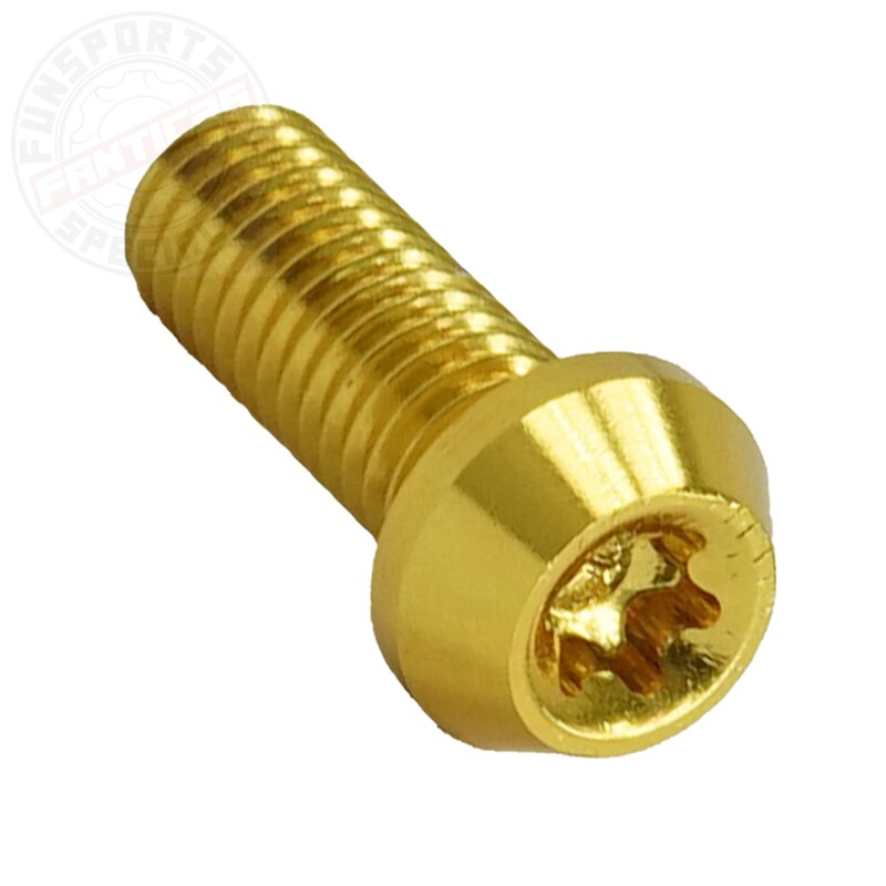 Aluschraube M6x18 Torx T25 gold