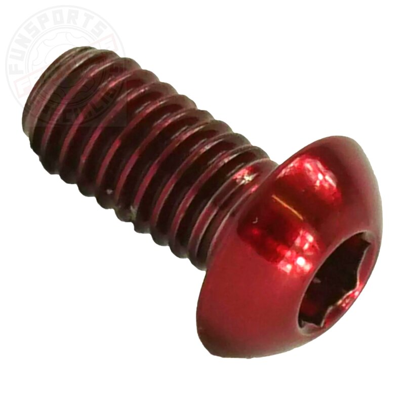 Titan M6x10 Linsenkopfschraube iso 7380 Rot
