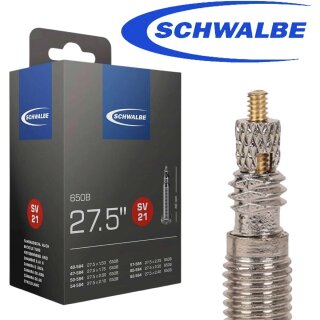 2 Camere D'Aria Schwalbe SV21 Per Bici 27.5 Pollici &ndash; Valvola Francese 40mm, + 3 Leve