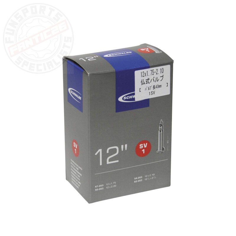 Schwalbe Fahrrad-Schlauch SV1 12x1/2x1,75-2 1/4'' 47/62-203 SV40mm