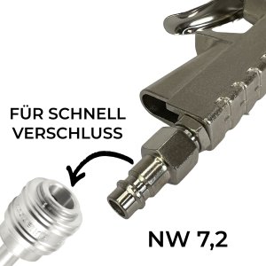 Kompressor Druckluft Reifenfüller Luftpistole mit SKS Auto / SV Ventil Anschluss Manometer pumpe