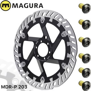 Magura Fahrrad MTB E-Bike Floating Bremsscheibe MDR-P 6-Loch 203mm