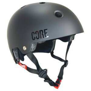 Core Street Stunt-Scooter Skate Dirt Helm Schwarz/Logo Schwarz S/M (55-58cm)