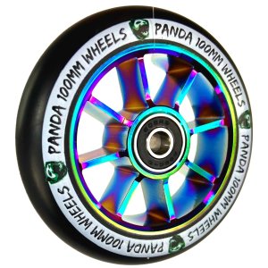 Panda Spoked V2 Stunt-Scooter Rolle 110mm Tretroller Wheel Regenbogen Neochrome 
