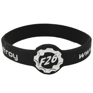 Fantic26 Silikon Armband Schwarz/Wei&szlig; 19