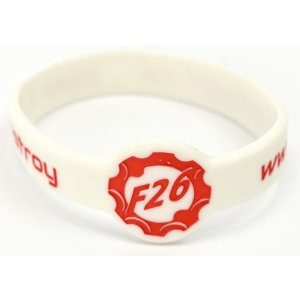 Fantic26 Silikon Armband Weiß/Rot 14