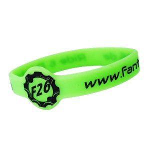 Fantic26 Silikon Armband Neongrün/Schwarz 9