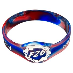 Fantic26 Silikon Armband Blau/Wei&szlig;/Rot/weiss 5
