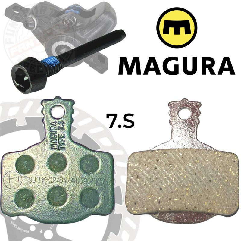 Magura Bremsbeläge 7.S Sport MT-Scheibenbremse mit Belaghalteschraube Grün