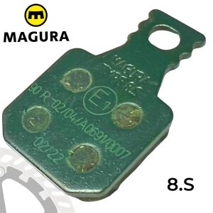 Magura Bremsbeläge 8.S Sport MT-Scheibenbremse mit Belaghalteschrauben grün
