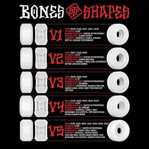 Bones 100s OG V5 Sidecut Skateboard Rollen 54mm 100a...