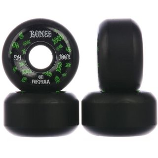 Bones 100s OG V5 Sidecut Skateboard Rollen 54mm 100a (4erSet) schwarz/grün